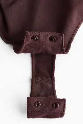 Seamless Light Shape Thong body - Marron foncé — photo 4