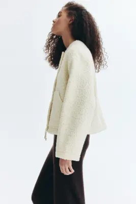 Veste en tissu Teddy bear - Beige clair — photo 3