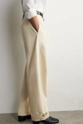 PANTALON BARREL WORKWEAR EN COTON - BEIGE CLAIR — photo 3