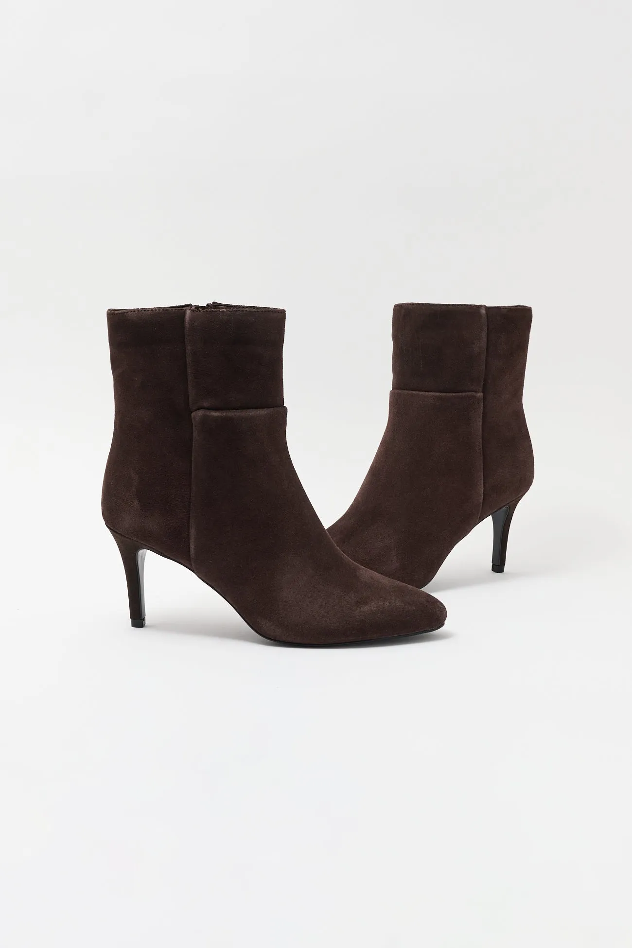Boots en cuir à talon Femme