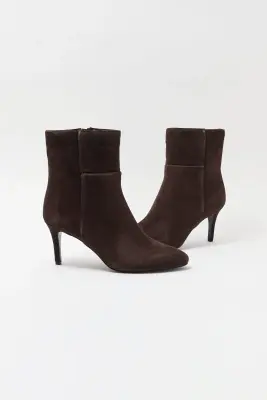 Boots en cuir à talon Femme — photo 1