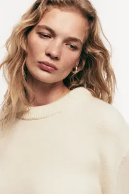Pull en laine - Beige clair — photo 2