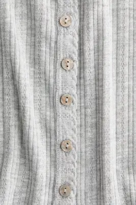 Top en maille pointelle - Gris clair chiné — photo 2