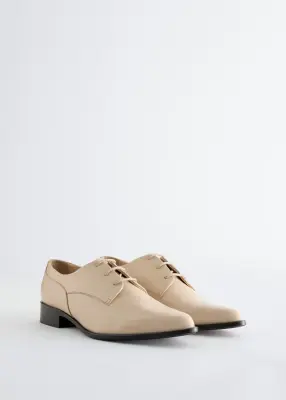 Chaussures derbies en cuir - Couleur crème — photo 2