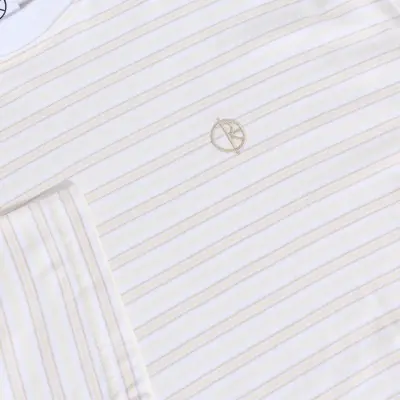 T-shirt Polar stripe – white/taupe — photo 3