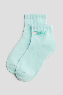 Socquettes - Turquoise/léopards — photo 1