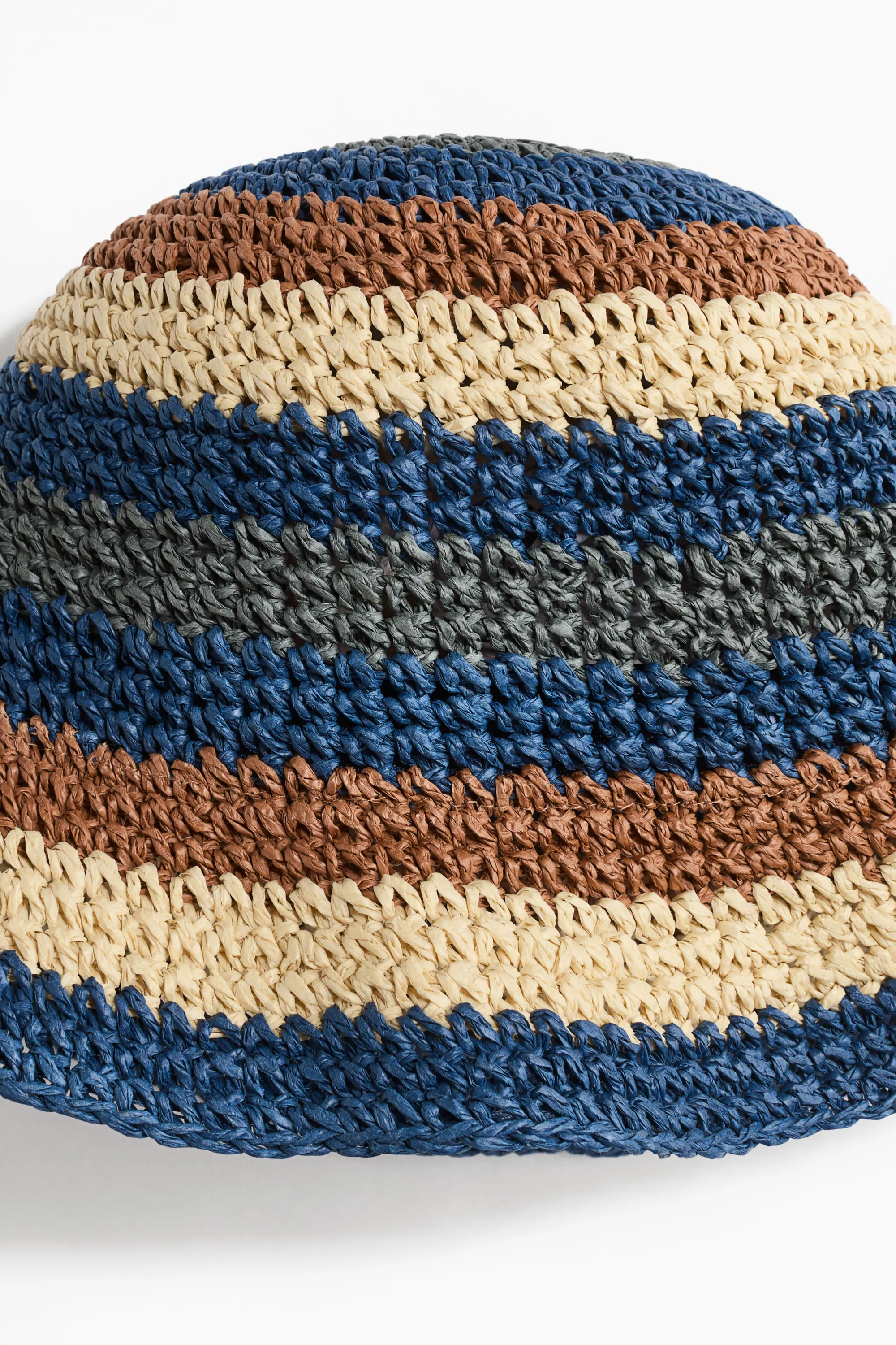 Bob en paille - Bleu/rayé
