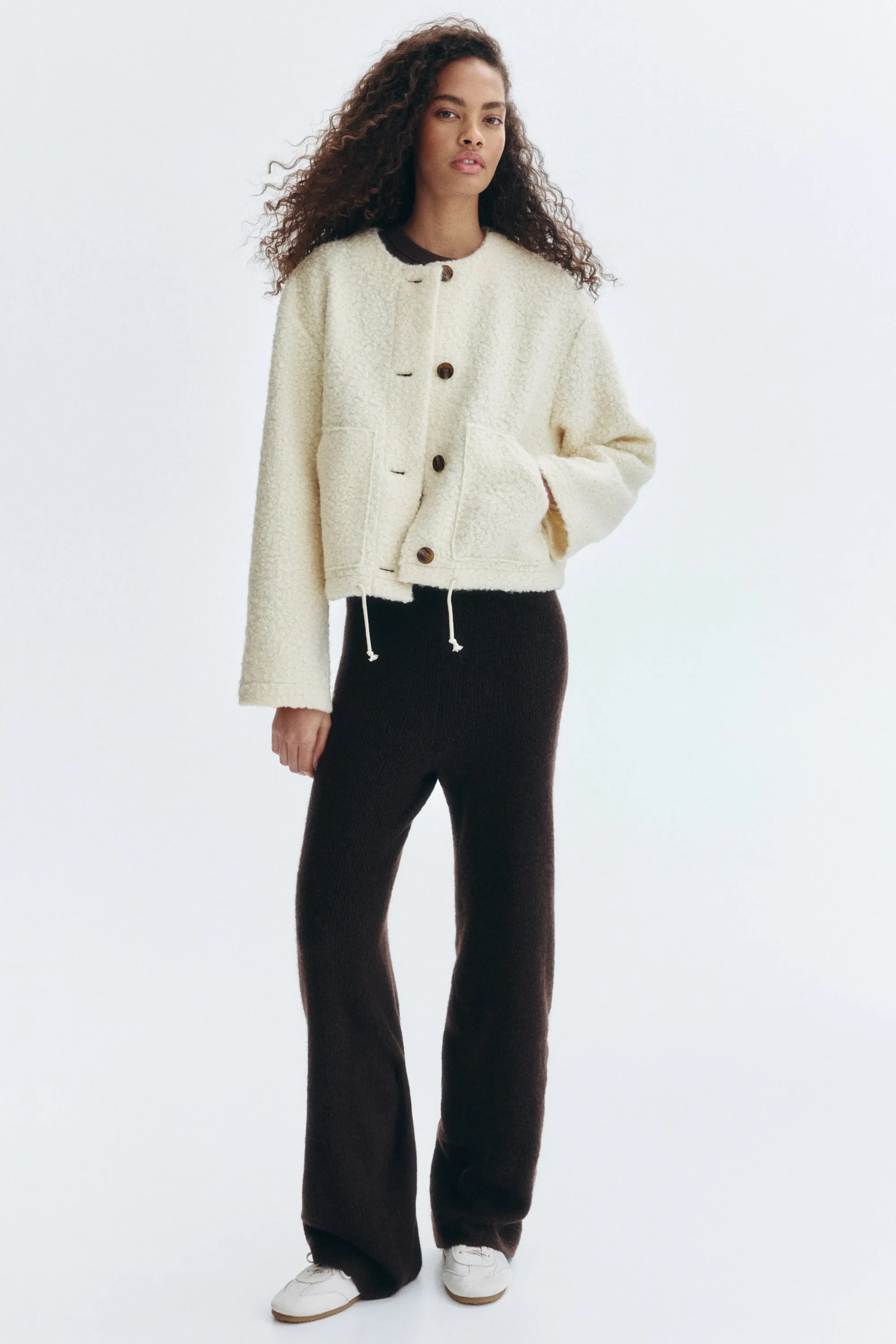 Veste en tissu Teddy bear - Beige clair