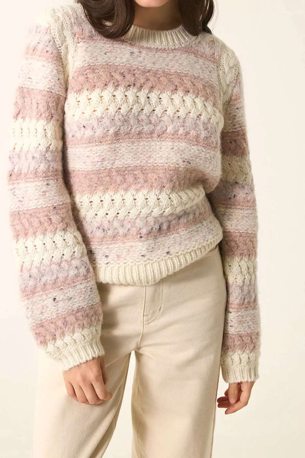 Pull Delou Creme/Poudre