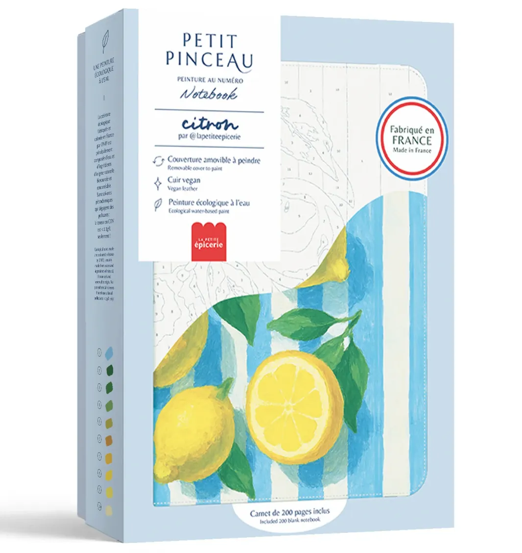 Carnet à peindre Citrons – peinture au numéro – La petite épicerie