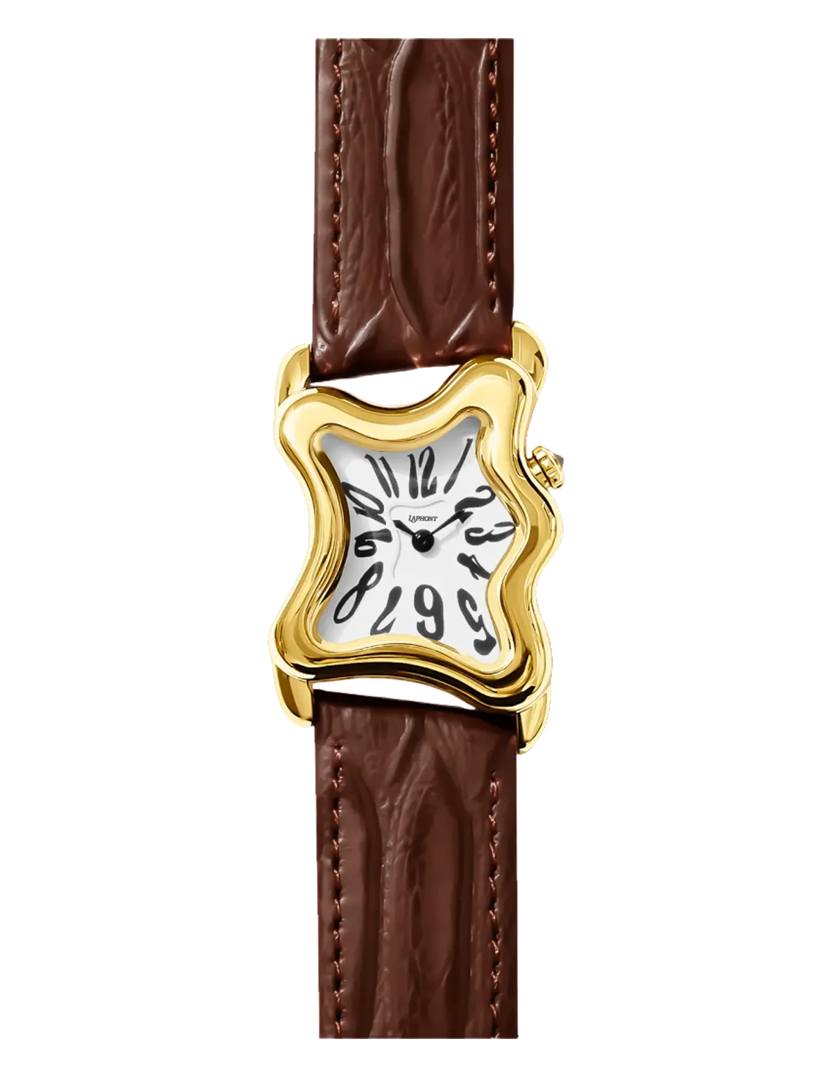 LAPHONT OOBLONG WATCH GOLD BROWN STRAP