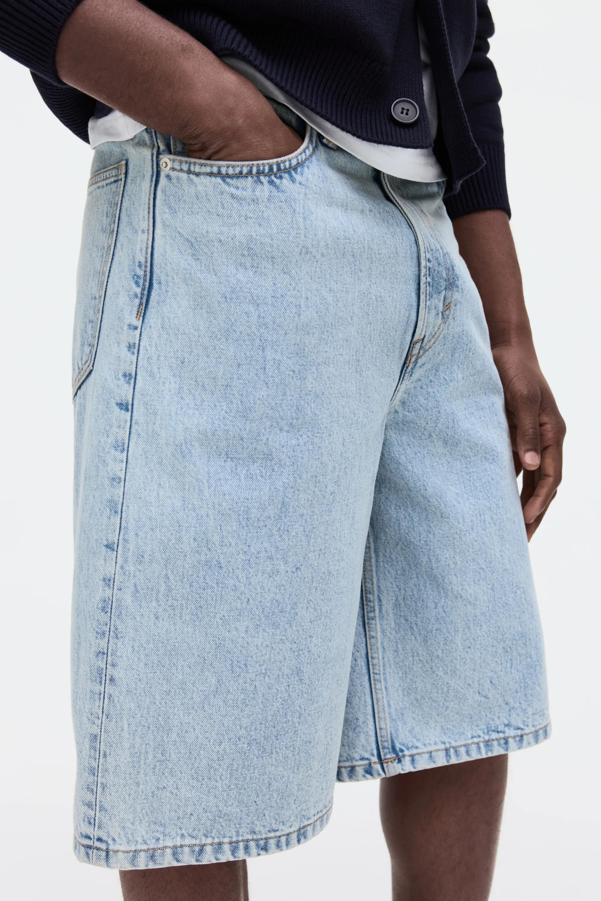 Short Baggy en denim - Bleu denim clair
