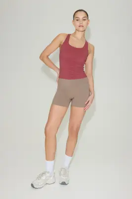 Top de sport avec soutien-gorge intégré SoftMove™ - Marron pourpre clair — photo 1