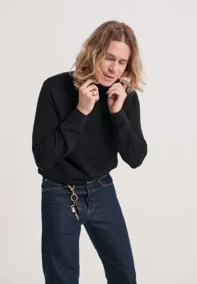 Le pull col roulé - Noir — photo 1
