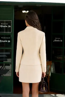 Blanche Short Coat - Cream yellow — photo 2