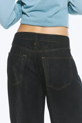 Andromeda jean baggy ample taille basse - Blue Rinse – Bleu foncé — photo 3