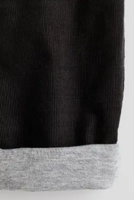 Pantalon jogger en velours côtelé avec doublure - Gris foncé — photo 3