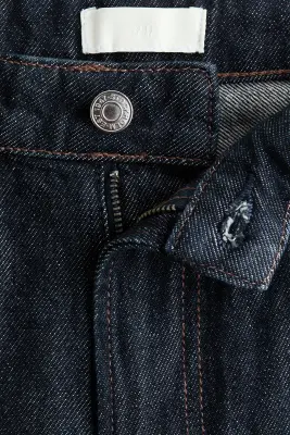 Wide High Waist Jeans - Bleu denim foncé — photo 5