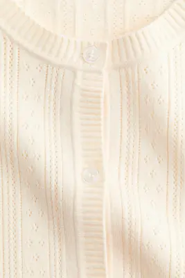 Gilet en pointelle de viscose mélangée - Beige clair — photo 5