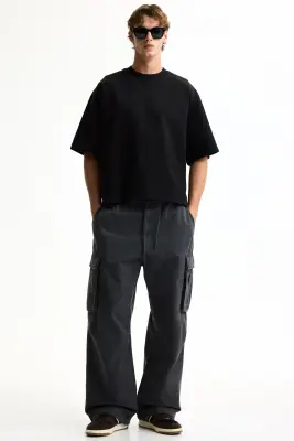 T-shirt imprimé Oversized Fit - Noir — photo 2