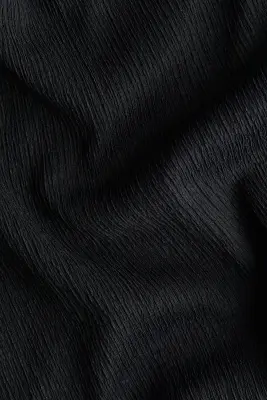 Robe froissée avec bretelles à nouer - Noir — photo 4