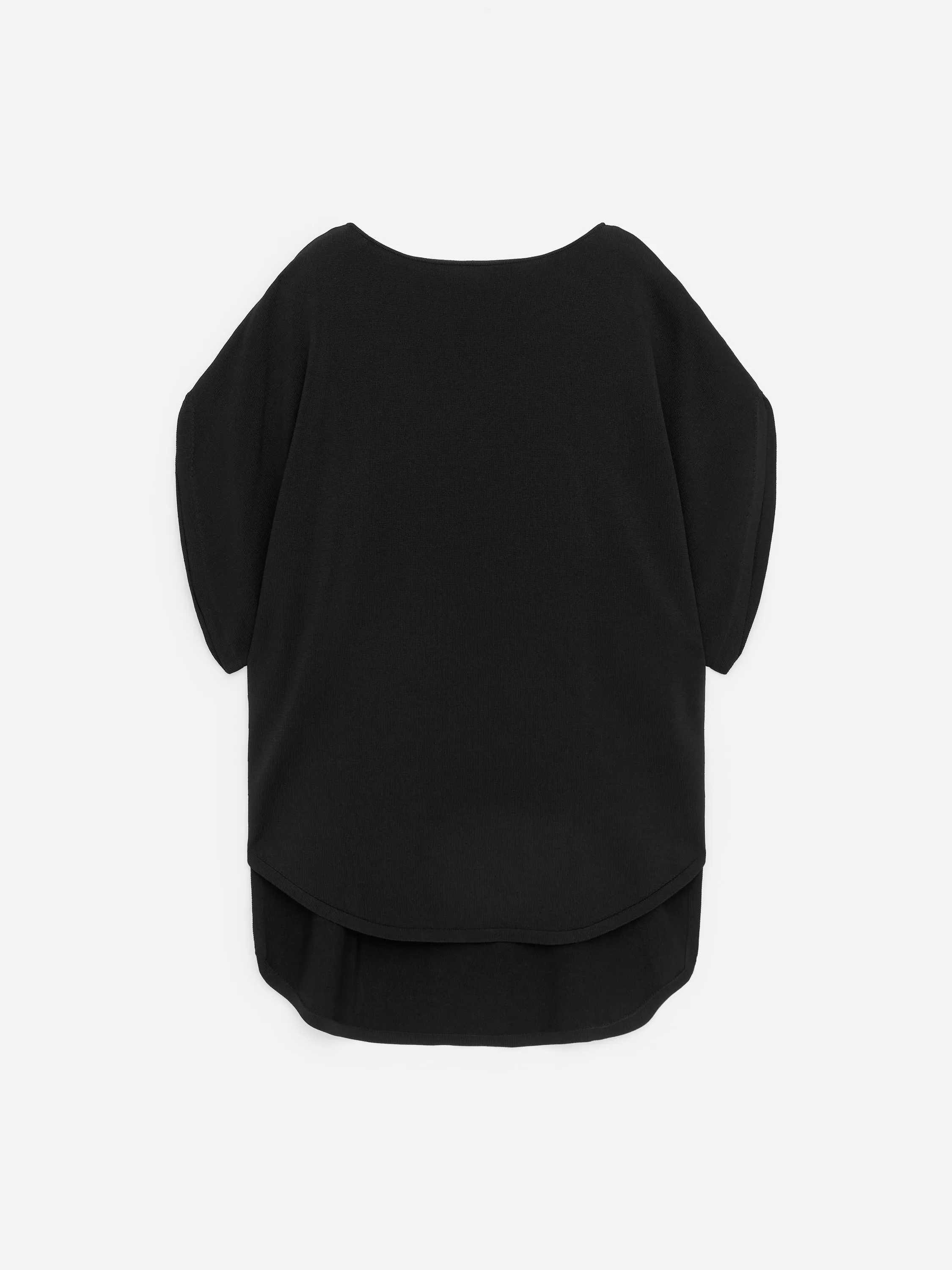 Haut sculptural en maille fine - Noir