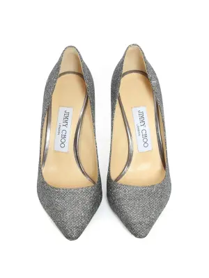 Escarpins stiletto bout pointu pailleté argent Prix boutique 695€ Taille 35,5 — photo 3