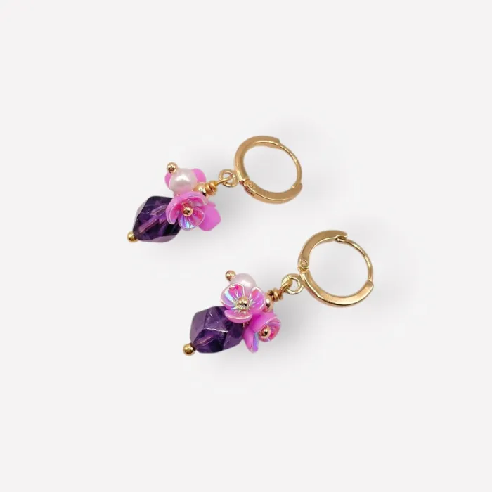 Boucles d'Oreilles Rosa Violet