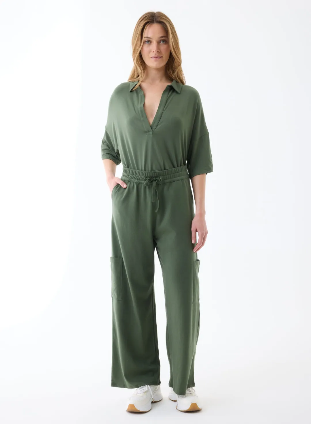 Pantalon vert en coton organique