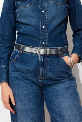 Ceinture en cuir métallisé — photo 2