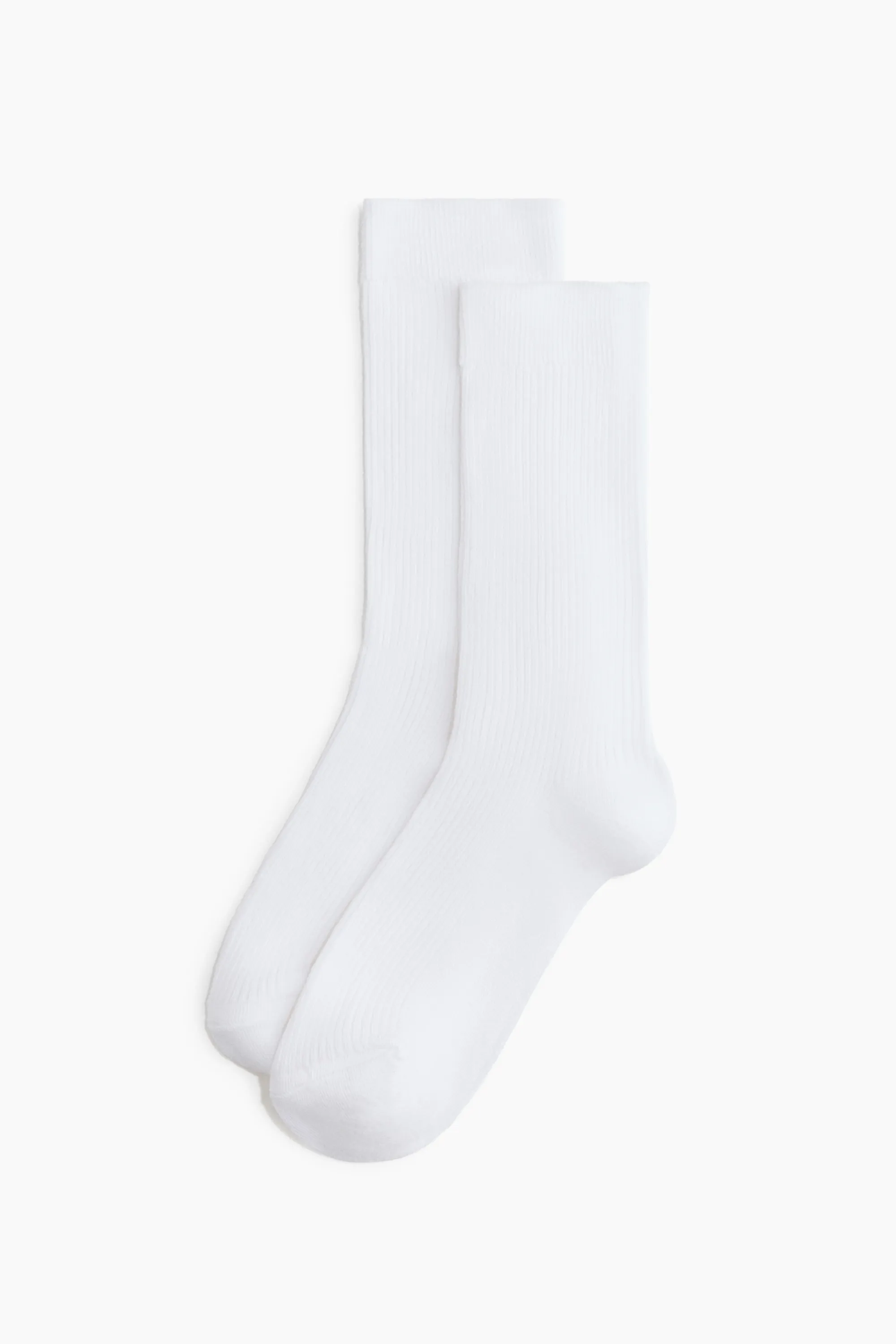 Lot de 5 paires de chaussettes en maille côtelée - Blanc