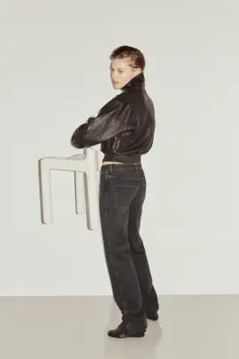 Jean à jambes droites - Noir — photo 3