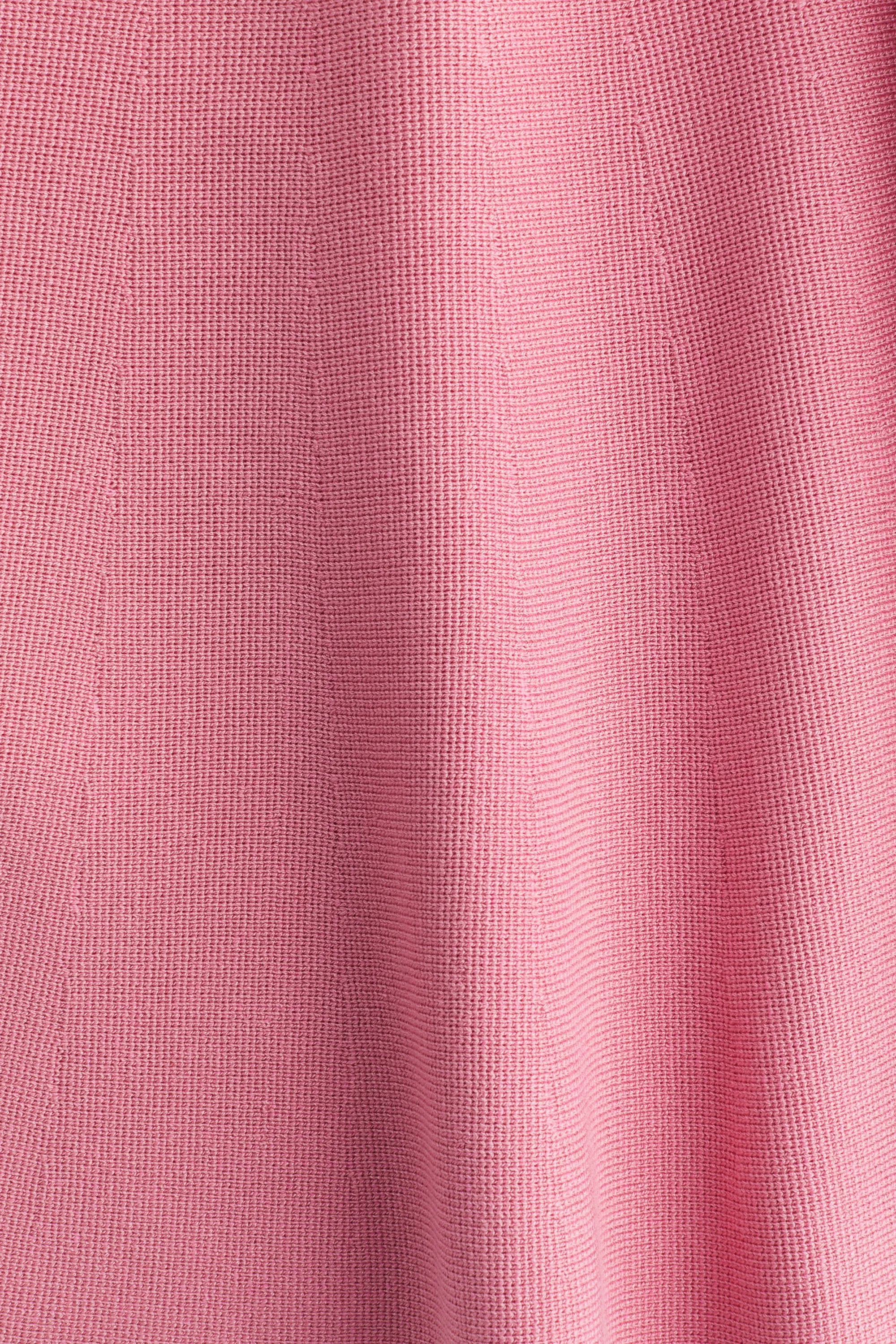 Top péplum en maille jacquard - Rose