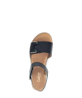 Sandales Gabor 82.700.57 Noires - Cuir Velcro Grande Pointure Femme — photo 4