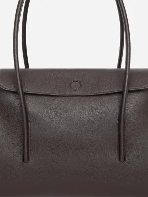 Sac à bandoulière en cuir - Marron — photo 5