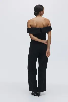 Combi-pantalon épaules nues - Noir — photo 2