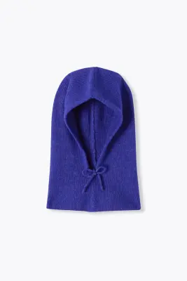 Cagoule en maille côtelée