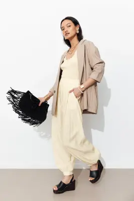 Pantalon aladin uni Femme — photo 3