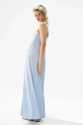 Robe bandeau maxi - Bleu clair — photo 2