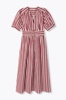 Robe longue rayée Femme