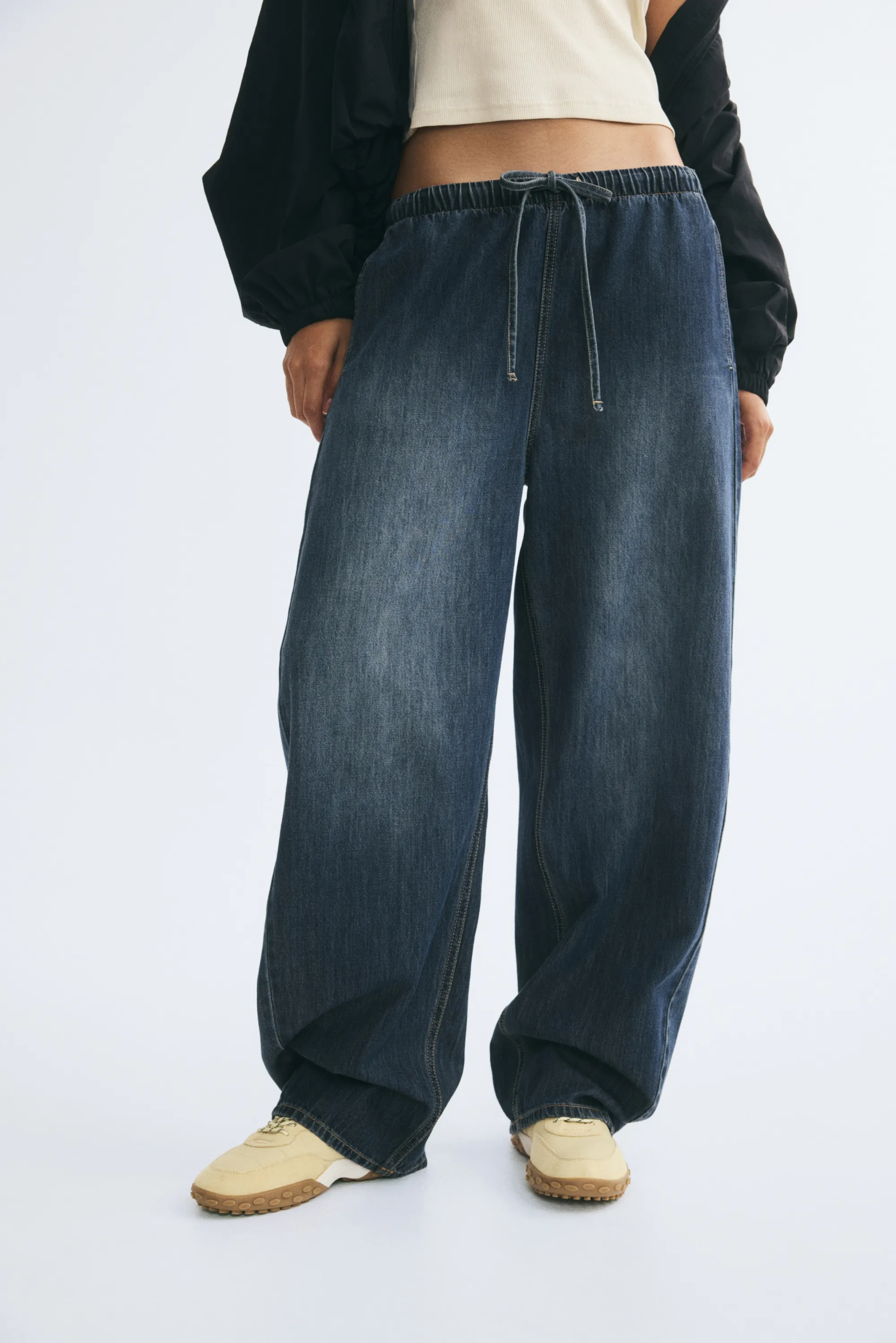 Pantalon barrel - Bleu denim foncé