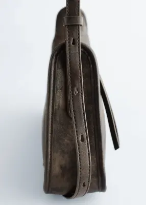 Sac porté épaule en cuir - Marron Clair — photo 4