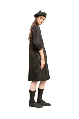 Robe tunique à plastron plissé — photo 2