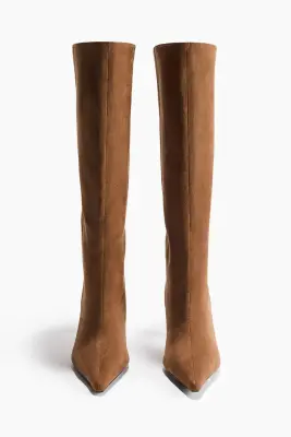 Bottes de hauteur genou - Beige foncé — photo 1