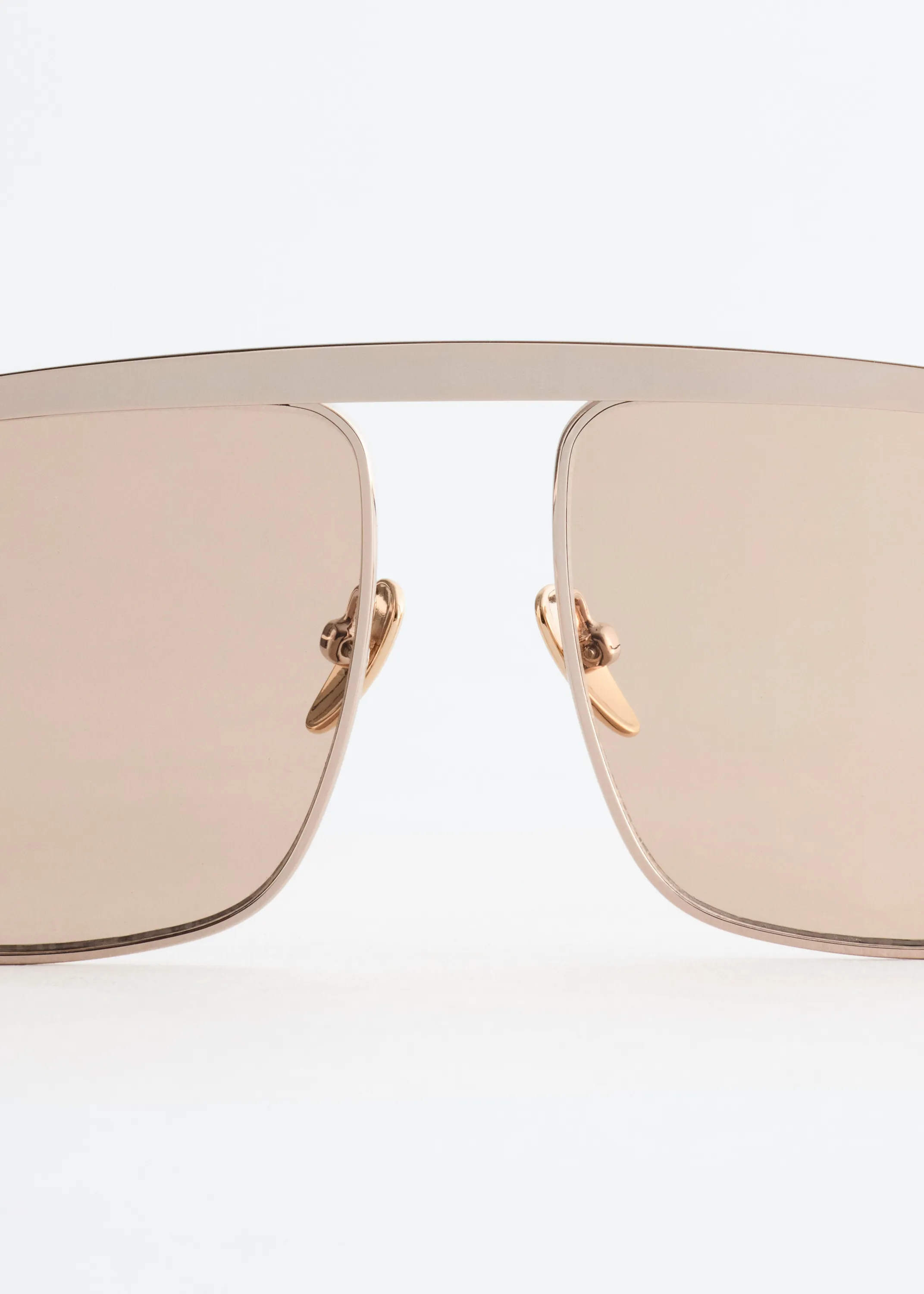 Lunettes de soleil à monture carrée - Doré