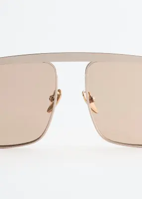Lunettes de soleil à monture carrée - Doré — photo 1