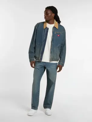 Pantalon Dickies 958 Baggy tapered work jean – Khaki tinted Blue — photo 4