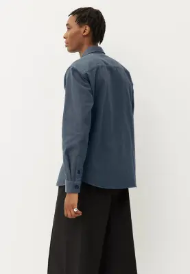 La surchemise en twill - Bleu acier — photo 3