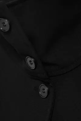 Chemise boutonnée à manches longues - Noir — photo 4