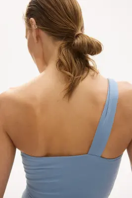 Body string asymétrique - Bleu clair — photo 1
